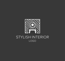 Stylish interior logo.