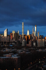 Manhattan view in blue hour