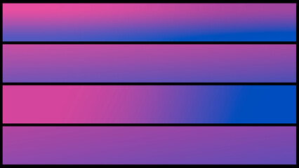 Set of four design swatches high resolution gradient blue and purple trend colors