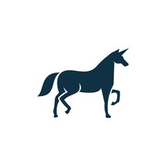 Fototapeta na wymiar Running horse logo template isolated on white background