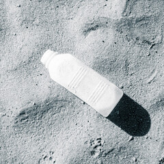 plastic bottle on the beach