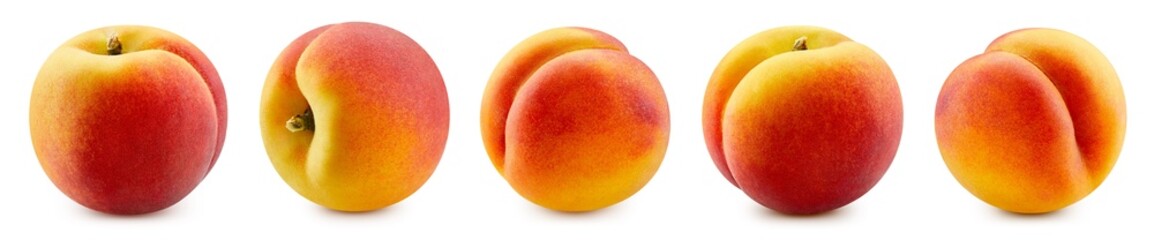Peach isolated on white background