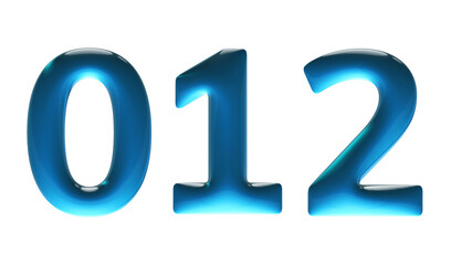 set of 3d numbers, 012