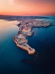 Foto op Plexiglas Aerial view over the Island of Ortigia in Syracuse, Sicily, Italy © Evgeni