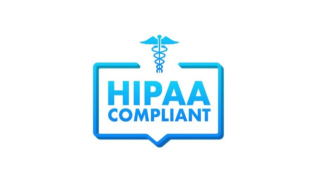 Hipaa compliant. Checkmark icon. Motion graphics design Logo symbol 4k