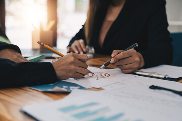 creative agency business brain storm meeting presentation Team discussing roadmap to product launch, powerpoint presentation, planning, strategy, new business development