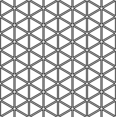 Seamless hexagons and trianngles pattern. Grid lattice structure.