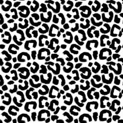 Leopard skin artwork imitation print. Vector seamless pattern