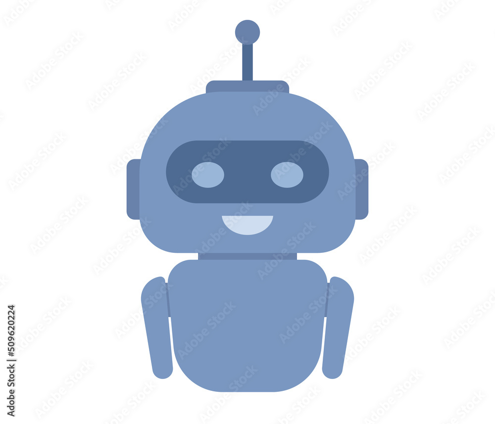 Aufkleber chatbot icon. artificial intelligence robot assistant. online customer support. vector flat illustra
