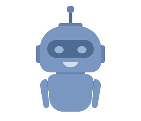Chatbot icon. Artificial intelligence robot assistant. Online customer support. Vector flat illustration 