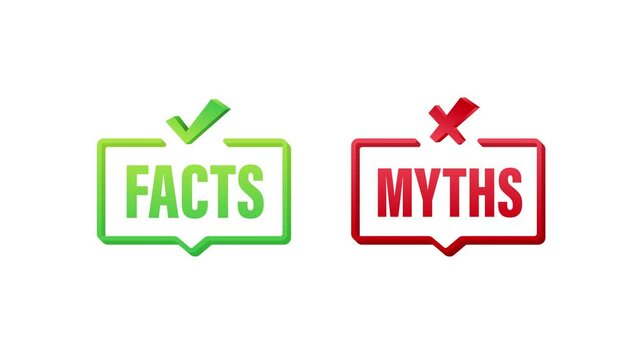Myths facts. Facts, great design for any purposes. Motion graphics 4k