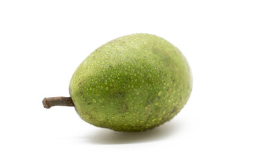 Green olive isolated on white background, jolpoi fruit