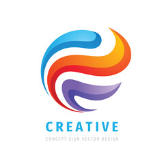 Creative business logo design. Abstract concept positive icon sign. Power energy corporate identity logo. Dynamic development progress symbol. Vector illustration. 