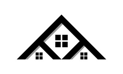 simple building roof home logo