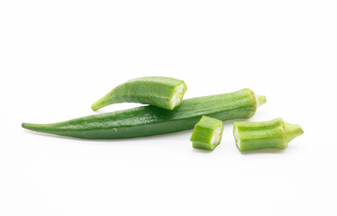okra or lady finger or Bhindi close up