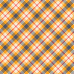 Tartan plaid pattern with texture and warm color.
