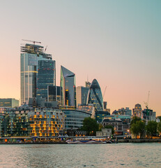 Iconic Southwark London Architecture at sunset