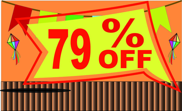  percent off promotion tag party balloon flag platform