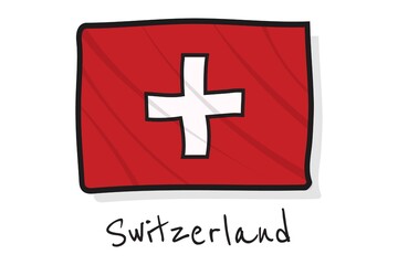 Switzerland country flag vector illustration suitable for multiple purpose