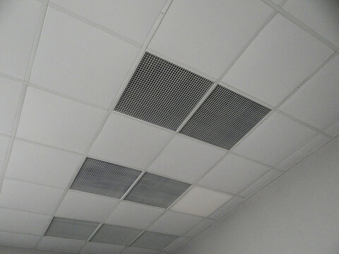  ventilation grilles in the suspended ceiling