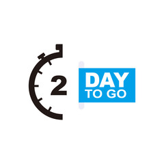 2 day to go. Vector illustration design