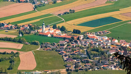 Beautiful summer view at the famous Hohenbogen summit, Bavarian forest, Bavaria, Germany