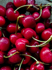  ripe cherries 

background