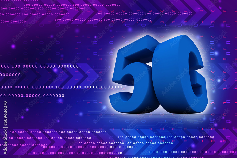 Poster 3d rendering 5g network 5g connection