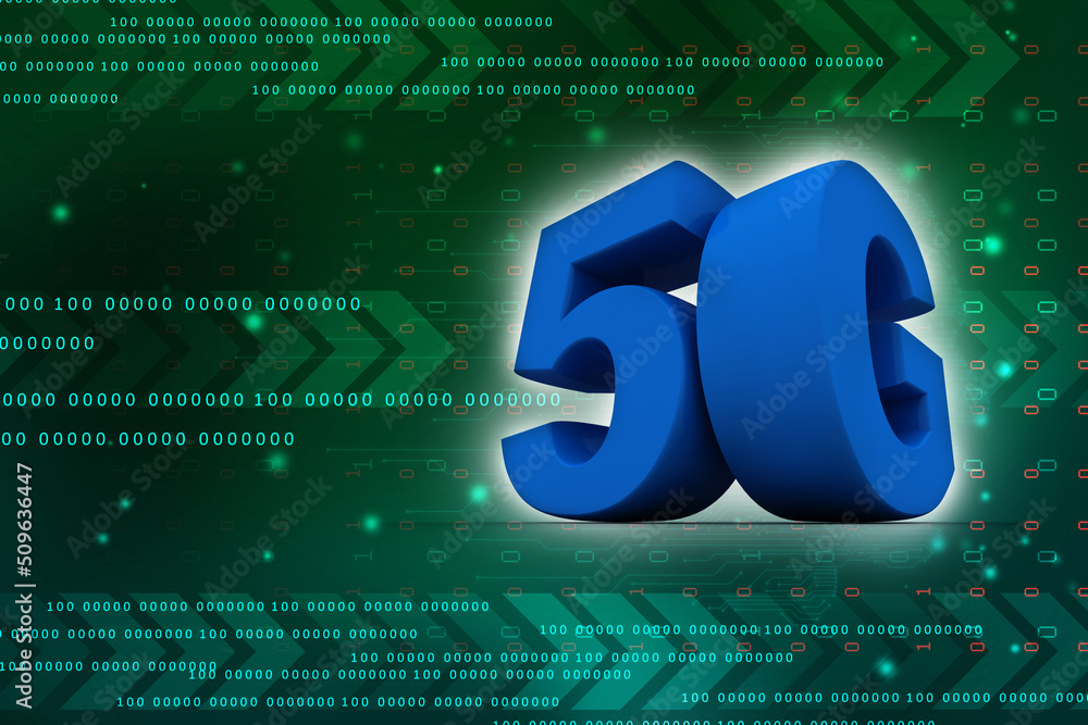 Poster 3d rendering 5g network 5g connection