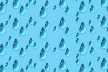 water drops on a blue background