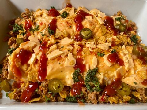 veggie enschiladas hackfleich granulat soja