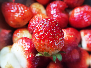 strawberry fruits as background in Viet Nam