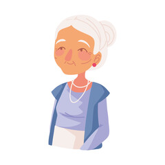 elegant grandmother character