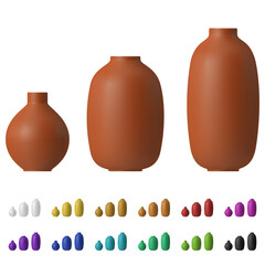 Decorative ceramic vase set