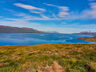 Paisajes llegando a Húsavík Islandia