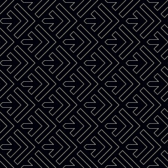 Arrows, chevrons wallpaper. Japanese mountains motif. Ancient mosaic backdrop. Oriental pattern background. Ethnic ornament. Folk image. Digital paper, textile print, web design. Seamless illustration