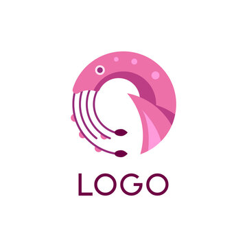 Squid logo design, vector icon or clipart.