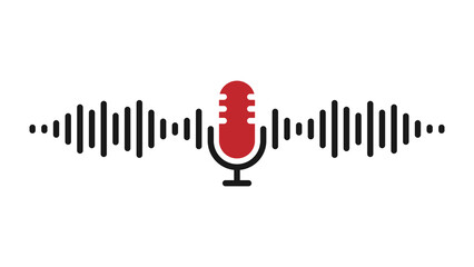Podcast microphone. Microphone vector icon. Concept podcast