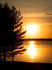 sunset on the lake - 509646618