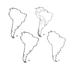 map of south america. map concept south america map vector