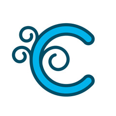 letter C logo icon vector illustration