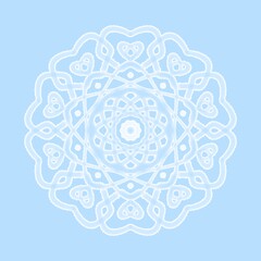 Ethnic oriental mandala. Repeating floral patterns. New Year's snowflake. Background for scrapbooking.
