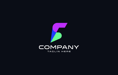 Letter F  logo design, Vector Illustration Modern Monogram icon.