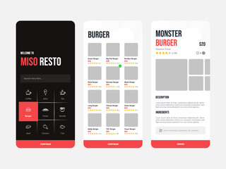 Restaurant Booking (Buy Food Drink & Delivery) Mobile Application UI Kits
