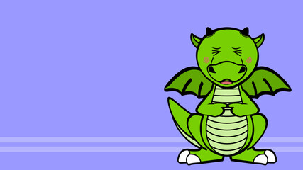 cute dragon cartoon poster background illustration in vector format