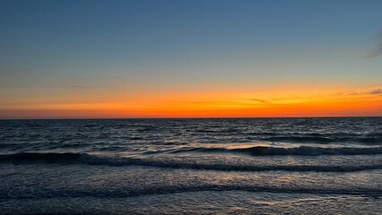 Orange Sunset over the Ocean