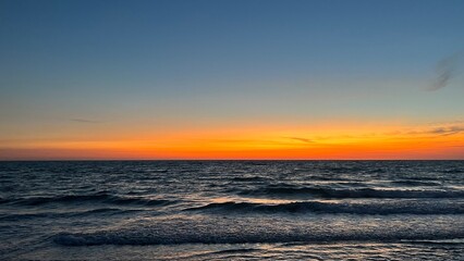 Orange Sunset over the Ocean