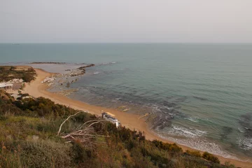 Photo sur Plexiglas Scala dei Turchi, Sicile mer méditerranée à scala dei turchi en sicile (italie)