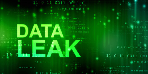 Obraz premium 2d illustration data leak concept
