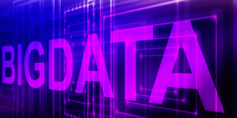 2d illustration abstract Big data 
